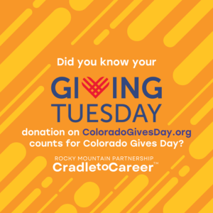 RMPartnership_'s tweet photo. 💛 Thanks to everyone who’s already given! If you haven’t yet, there’s still time to join the wave of generosity and help keep more young people on track — strengthening opportunity for our whole region. https://t.co/uTx0jwUyEe  #WaveofGenerosity #ColoradoGivesDay #GivingTuesday https://t.co/sjX74lC4tZ