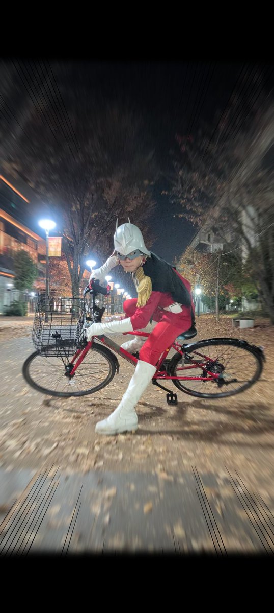 Char83620199232's tweet image. 深夜の立川で金田バイク