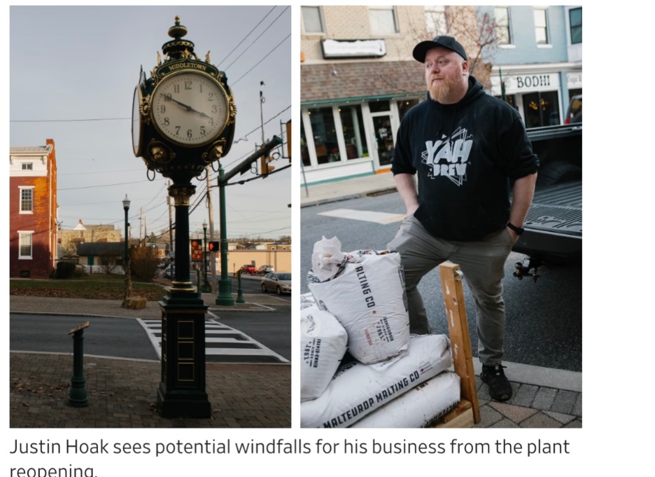 GreenPlusAnE's tweet image. WSJ:
Trump and Microsoft want to reboot the Three Mile Island nuclear plant. Locals in their 30’s are excited about the jobs it will bring in, but Baby-Boomer retirees are mobilizing to stop it.