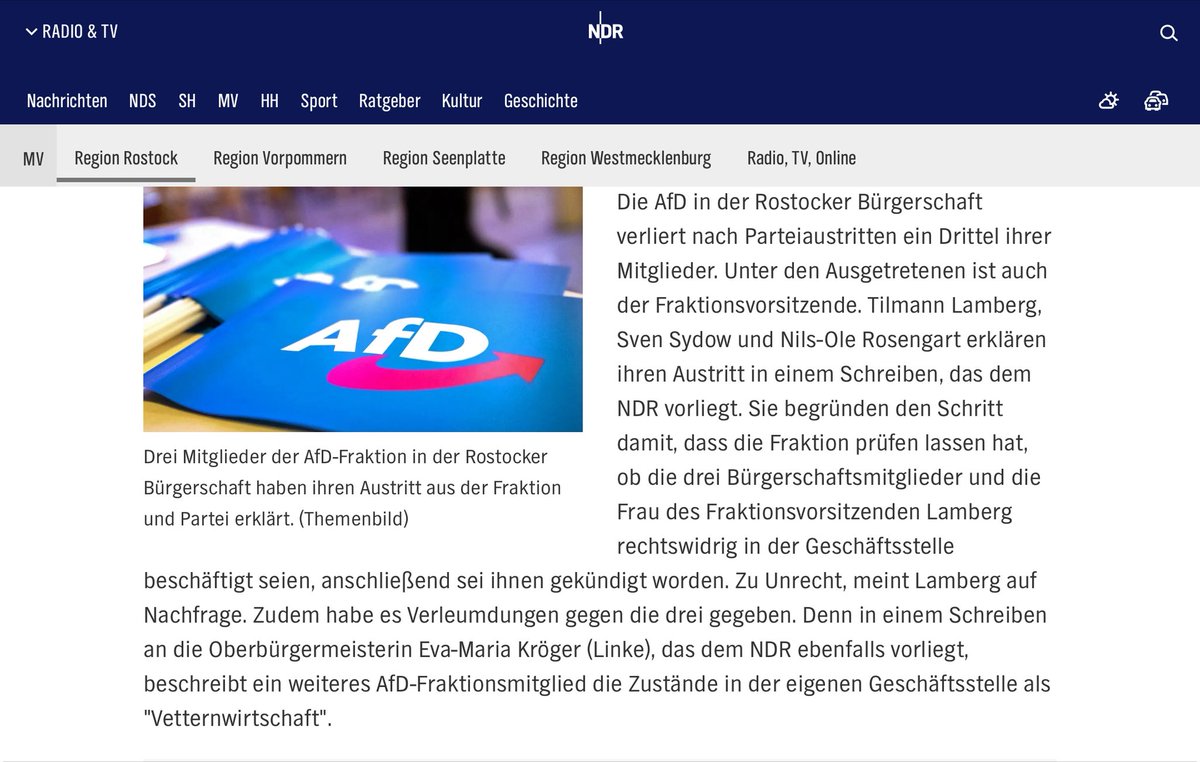 DerNorb's tweet image. Während die blaubraunen Faschisten von der #FCKAFD täglich tönen, wie „mächtig“ sie sind und von Alleinherrschaft träumen, zerlegt sich in #Rostock wieder mal die Stadtfraktion…
Der Verantwortliche Michael Meister schweigt und genießt derweil seine Diäten und Pension. 
🤡💩😱🥳