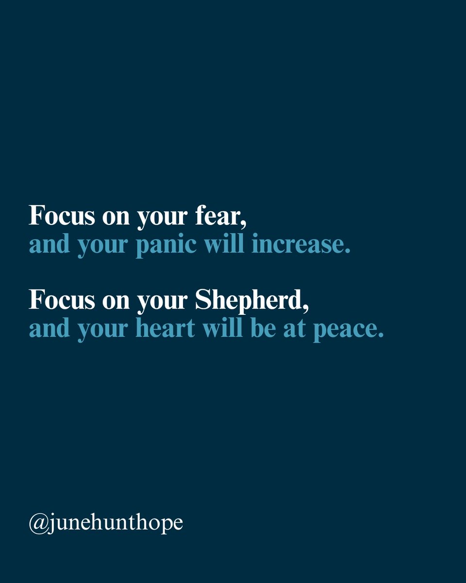 JuneHuntHope's tweet image. When we focus on our Shepherd, our hearts and minds will be at peace. 

#peace #shepherd #christianquotes