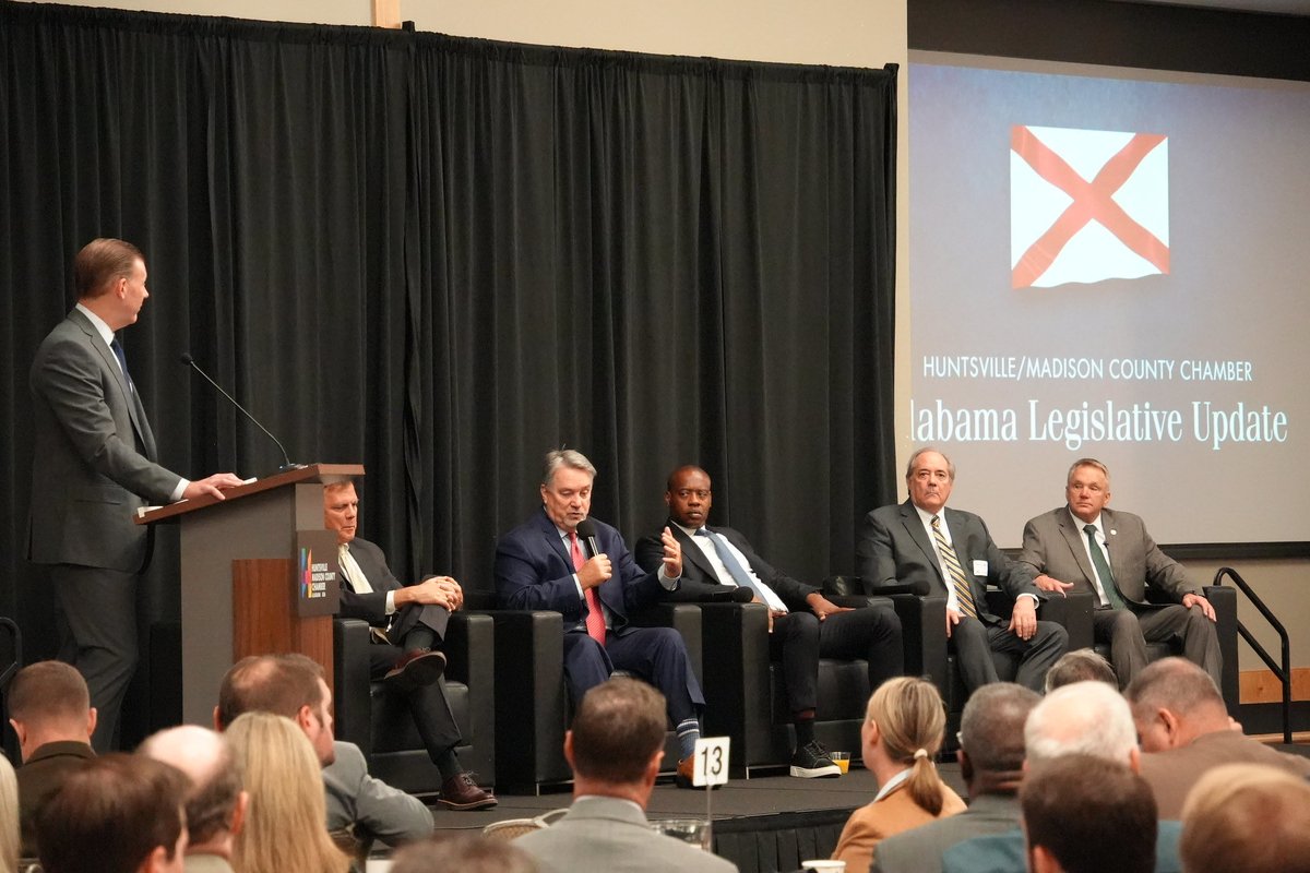 RepLedbetter's tweet image. It was great to be with the @huntsvillealcoc this morning for its Alabama Legislative Update. We’ve got 42 days until the 2026 Session, and House members are hard at work developing solutions to key issues facing our state. #alpolitics
