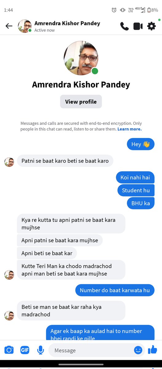 KumarRam7783's tweet photo. @Uppolice @dgpup @adgzonevaranasi @varanasipolice @Varanasi_DM @IgRangeVaranasi @bhupro @VCofficeBHU
महोदय मैं काशी हिन्दू विश्वविद्यालय का क्षात्र हु और यह आदमी मुझे भद्दी भद्दी गालियां दें रहा है और बिहारी होने पर भी गाली दें रहा है कृपया संज्ञान लें..
उसका नंबर 9936369460 https://t.co/8T0aGXtyWv