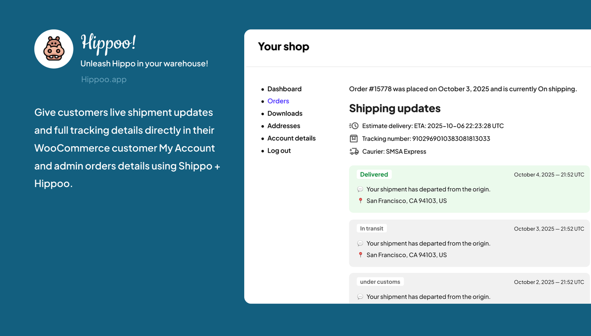 Hippoo WooCommerce app tweet media