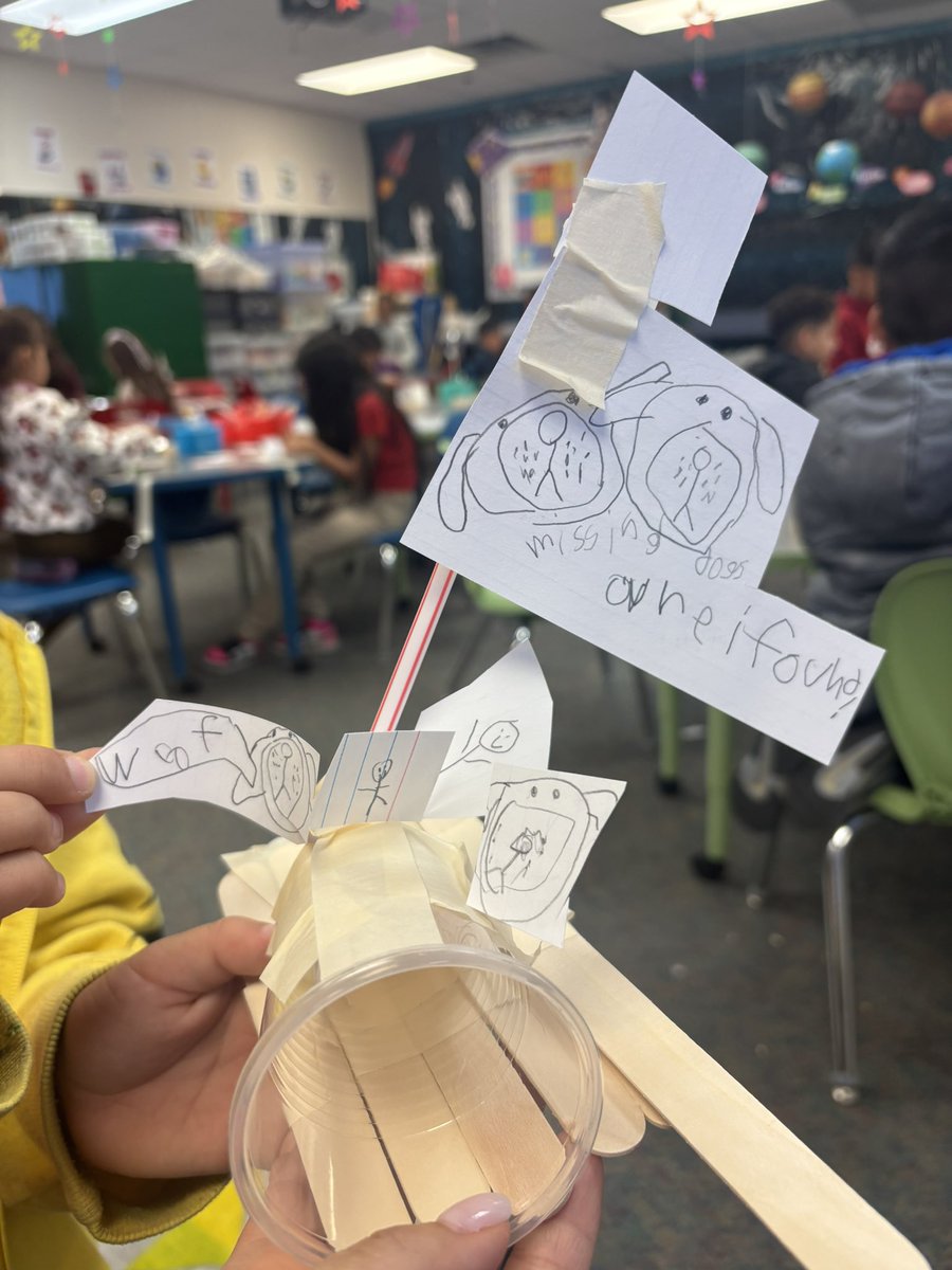 Our 2nd graders engineered solutions to save puppies from a flood today! 
They designed boats, rafts, and shelters, then tested them with real water.
STEM + creativity = rescued puppies! 💛🔧