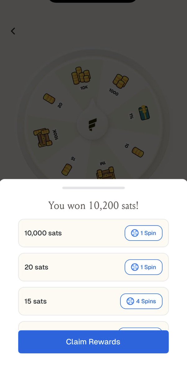 fold_app's tweet image. The sats are flowing!

Want to hit it big like our friends here?

Like/RT/QT/Comment on this post

100 = 1 Extra Spin for all Fold+ members
200 = 2 Extra Spins for all Fold+ members

Still looking for our first 1 Million sats winner 👀
