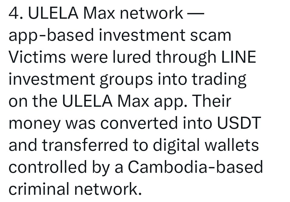 Loedere's tweet image. SCAMbodia Powered by your p2p Fiat shadow money #tether

Their money was converted into $USDT and transferred to digital wallets controlled by a Cambodia-based criminal network.