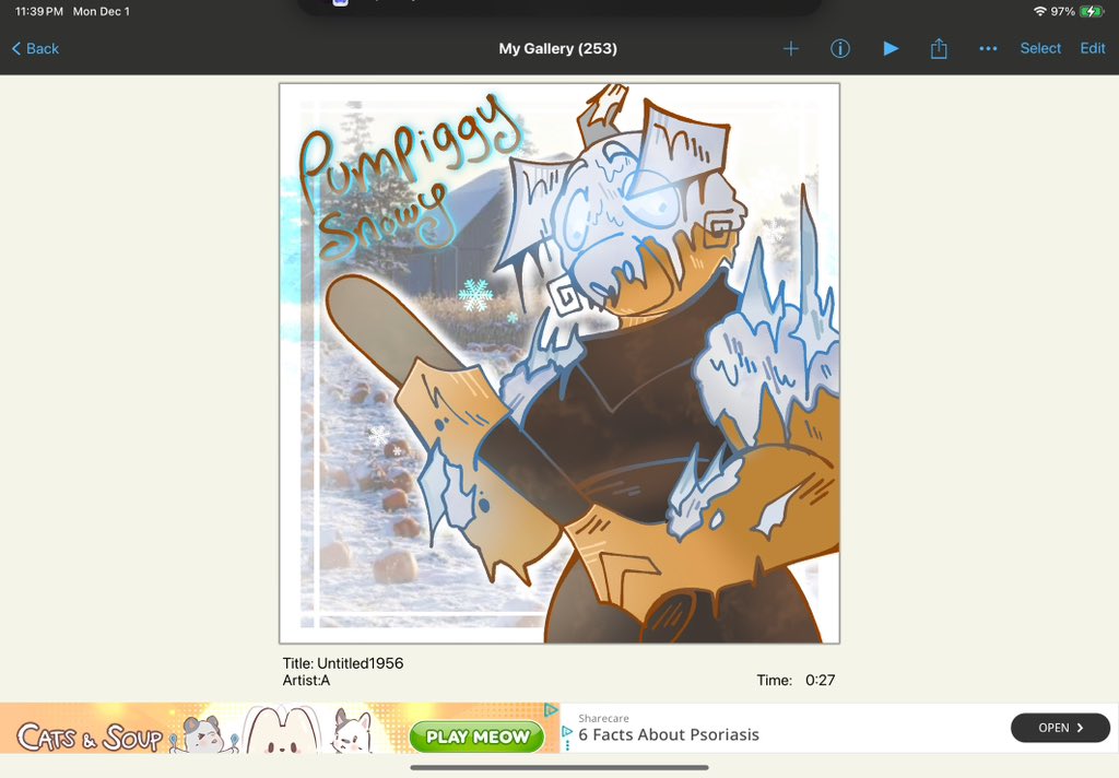 addlilly27's tweet image. Kinda wish she had more going on but I like her she’s cute 

I drew this at like 11-12 am last night I was locked in 
{#piggy #fanart #art}