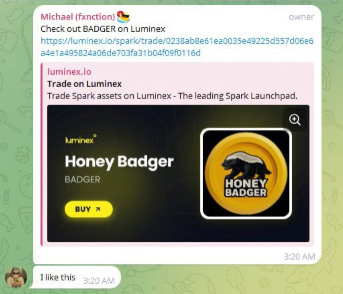 0xKikkeli's tweet photo. @fxnction likes BADGER, you should like BADGER too! https://t.co/tEuPvD9MBb
