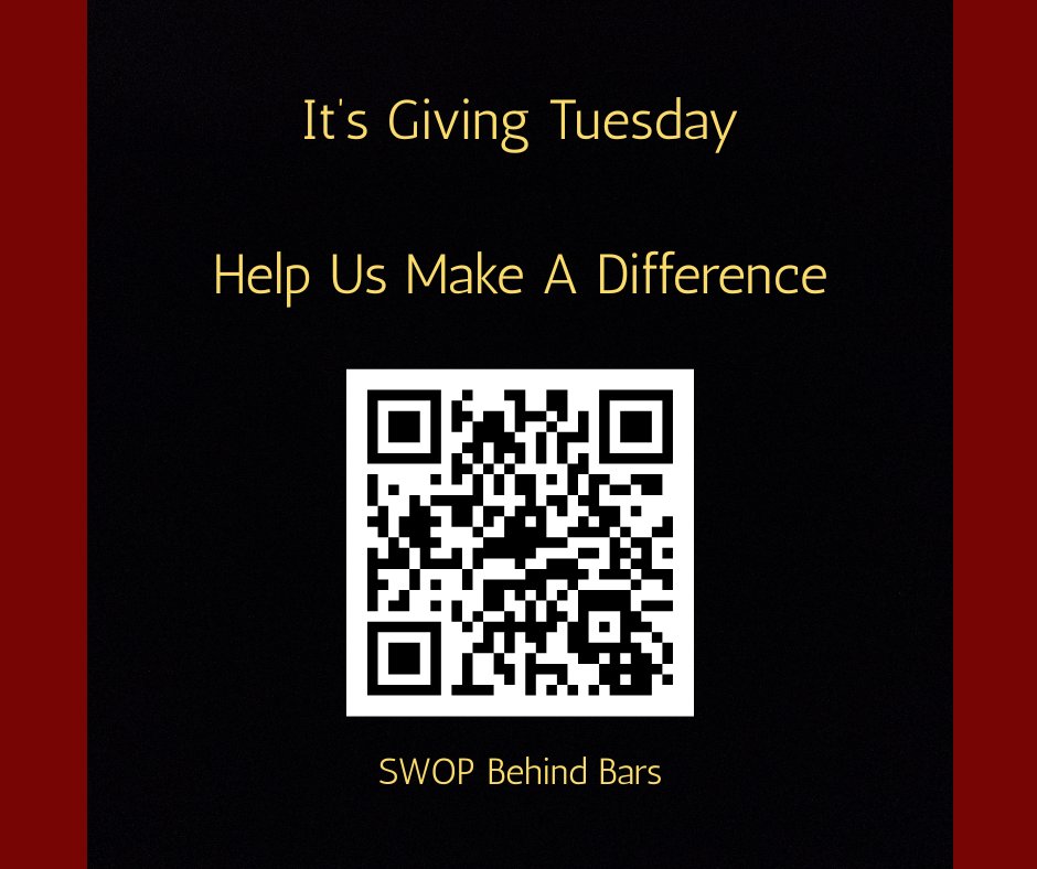 swopbehindbars's tweet photo. Today is #GivingTuesday, and we are asking for your help.  We rely on donations to maintain our 24/7 hotline, re-entry bags, and pen pal program for the currently incarcerated. We are able to do this work because someone like you helped fund the work.   https://t.co/JXSY1a8fw4 https://t.co/NssTO9kvzp