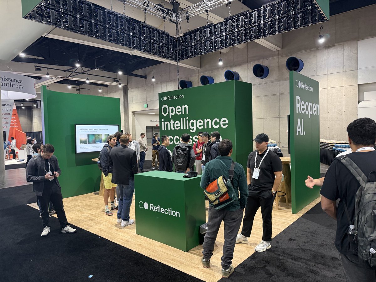 Come meet some of the Reflection research team and our founders <a href="/real_ioannis/">Ioannis Antonoglou</a> and <a href="/MishaLaskin/">Misha Laskin</a> at our NeurIPS booth.