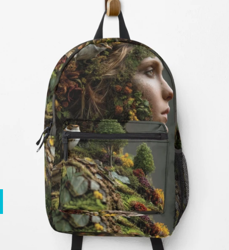 arunella2's tweet image. Nature Goddess Backpack - where art meets function. Perfect for eco-conscious travelers &amp;amp; nature lovers. Stylish, durable &amp;amp; uniquely artistic!  tinyurl.com/4x2wwv3h #NatureArt #BackpackDesign #DoubleExposure #EcoFriendly #ArtisticDesign #TravelStyle