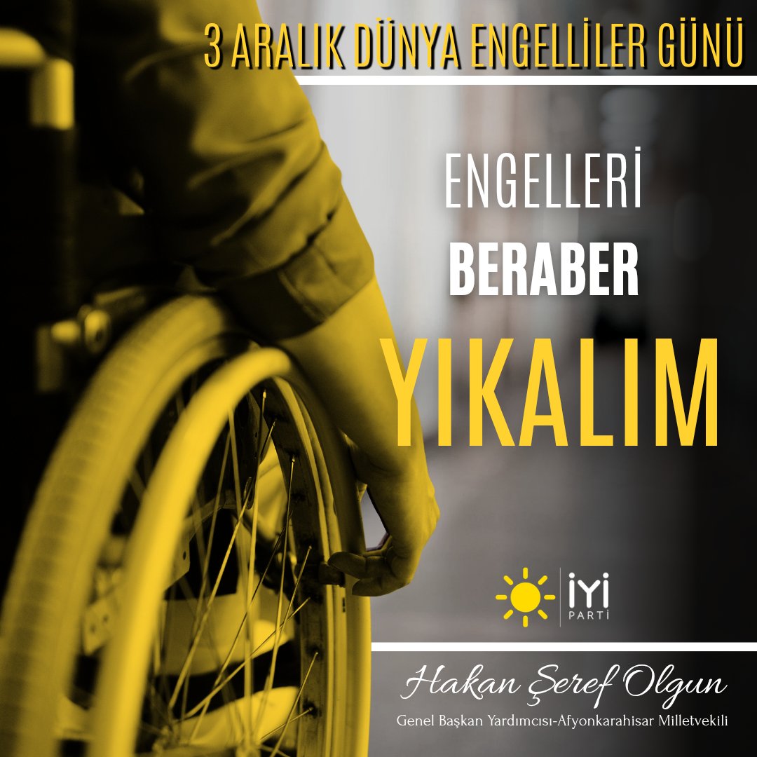 _hakanolgun's tweet photo. Sevgi er ya da geç 
❝HER ENGELİ AŞAR❞ 

Tüm engelleri birlikte aşacağımız bir gelecek için…
3 Aralık Dünya Engelliler Günü kutlu olsun. https://t.co/QbjwcsTNpn