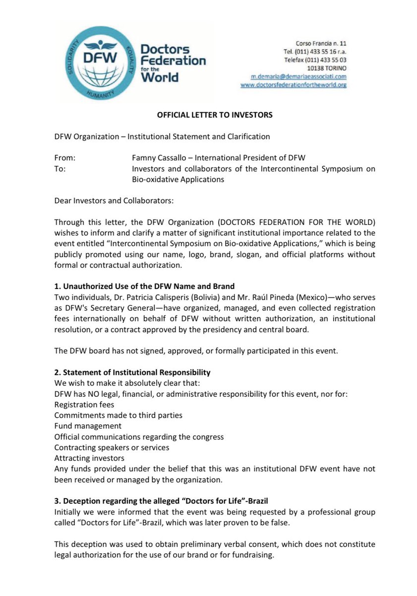 Doctors Federation For the World tweet media