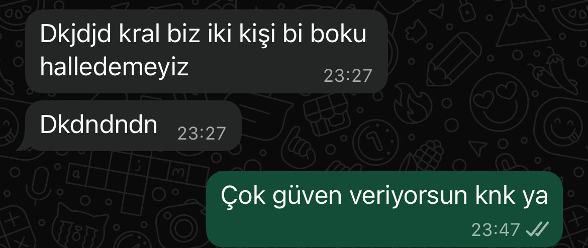 Şu yola çıktığım arkadaşlarıma bak ya bizden bir bok olmaz