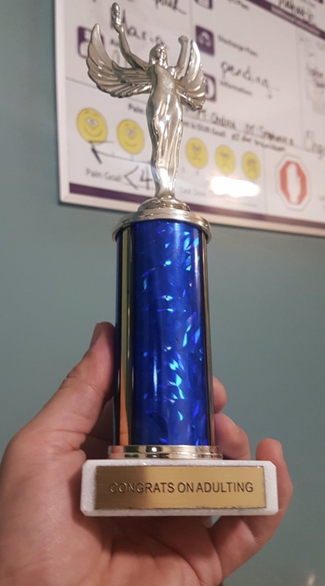 This is what's happening. Have been working hard to finally get here and it took going to the hospital in order to receive the award. All is good. Just was over exerting myself for a while. Eager to be back on the calls and in the game tomorrow.