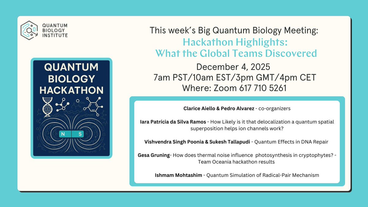 Quantum Biology Institute tweet media