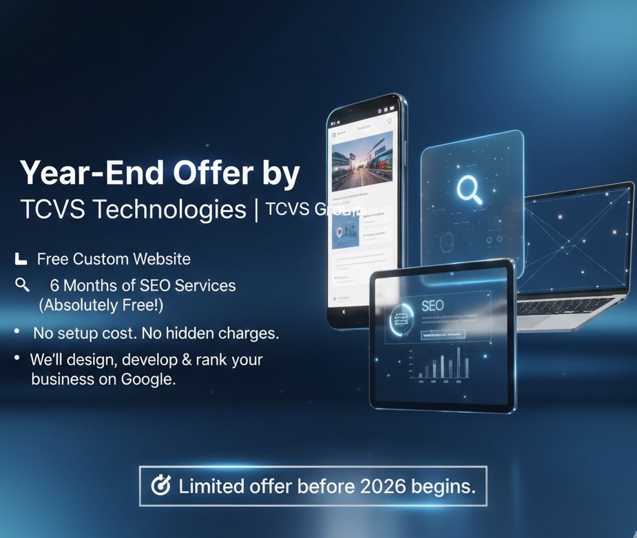 itsvsrofficial's tweet photo. Visionary businesses, this oneโs for you!
Weโre giving away FREE Website + 6 Months of SEO Services to ambitious brands ready to scale in 2026.
Built by TCVS Technologies USA, powered by Clayton-coded.
#BusinessGrowth #FreeWebsite #SEO #StartupBoost #DigitalMarketing https://t.co/xppUMqlfZX