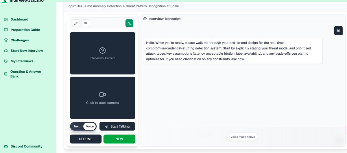 gnan54796's tweet photo. Day 9 building in public
Some backend updates to mock interview interface to reduce voice chat latency
what do you think on the UI?
#buildinpublic #interviewapp #interviewpractice #mockinterview https://t.co/s6ozgyOWgJ