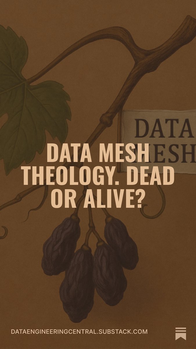dataenggdude's tweet image. Data Mesh Theology. Dead or Alive? open.substack.com/pub/dataengine… #datamesh #data #dataengineering