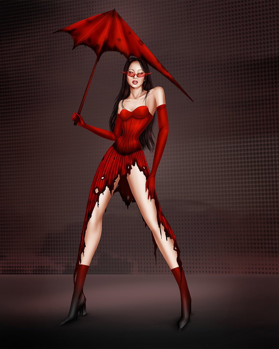 JennieDCGallery's tweet image. 251203 #JENNIE’s concept sketch for the deadline world tour by Melissa Mehrtens (Custom Robert Wun)