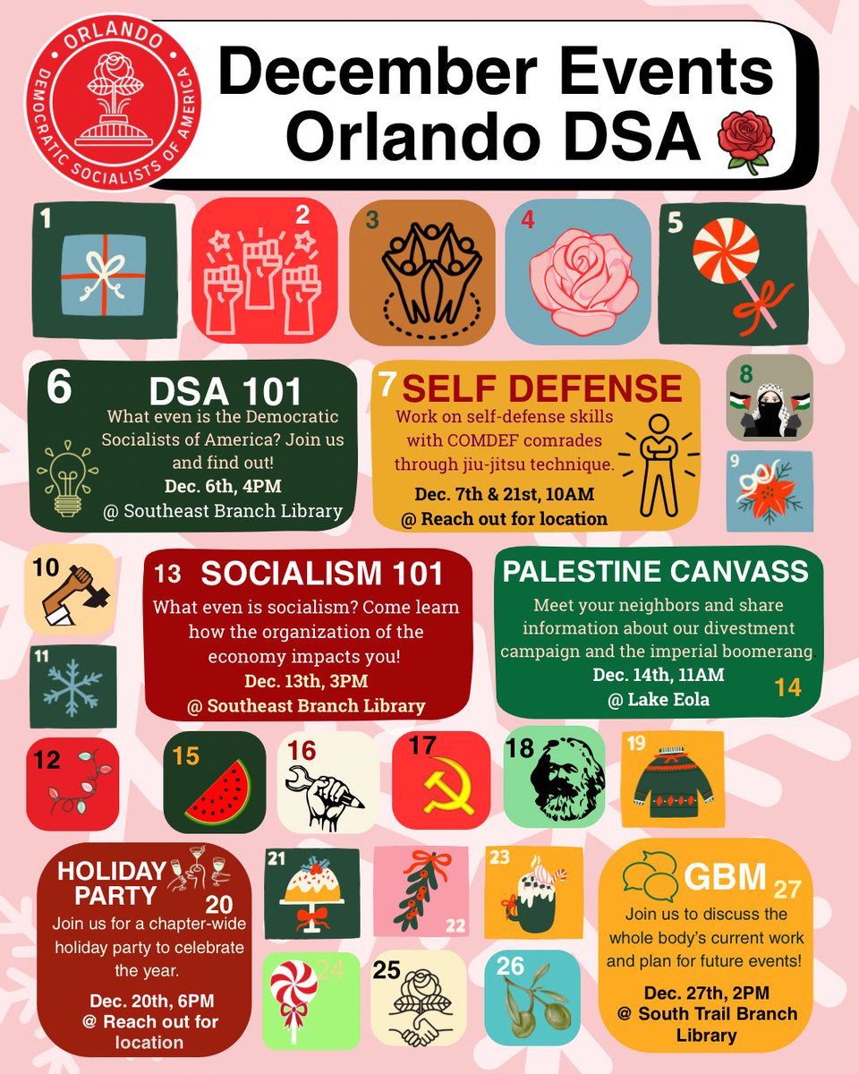 Happy holidays from ODSA! 

In spirit of the season ODSA hopes you enjoy our wonderful “ad-event” calender for the month of December! We hope to see you at one of our events this month and we hope you have a wonderful and happy holidays!