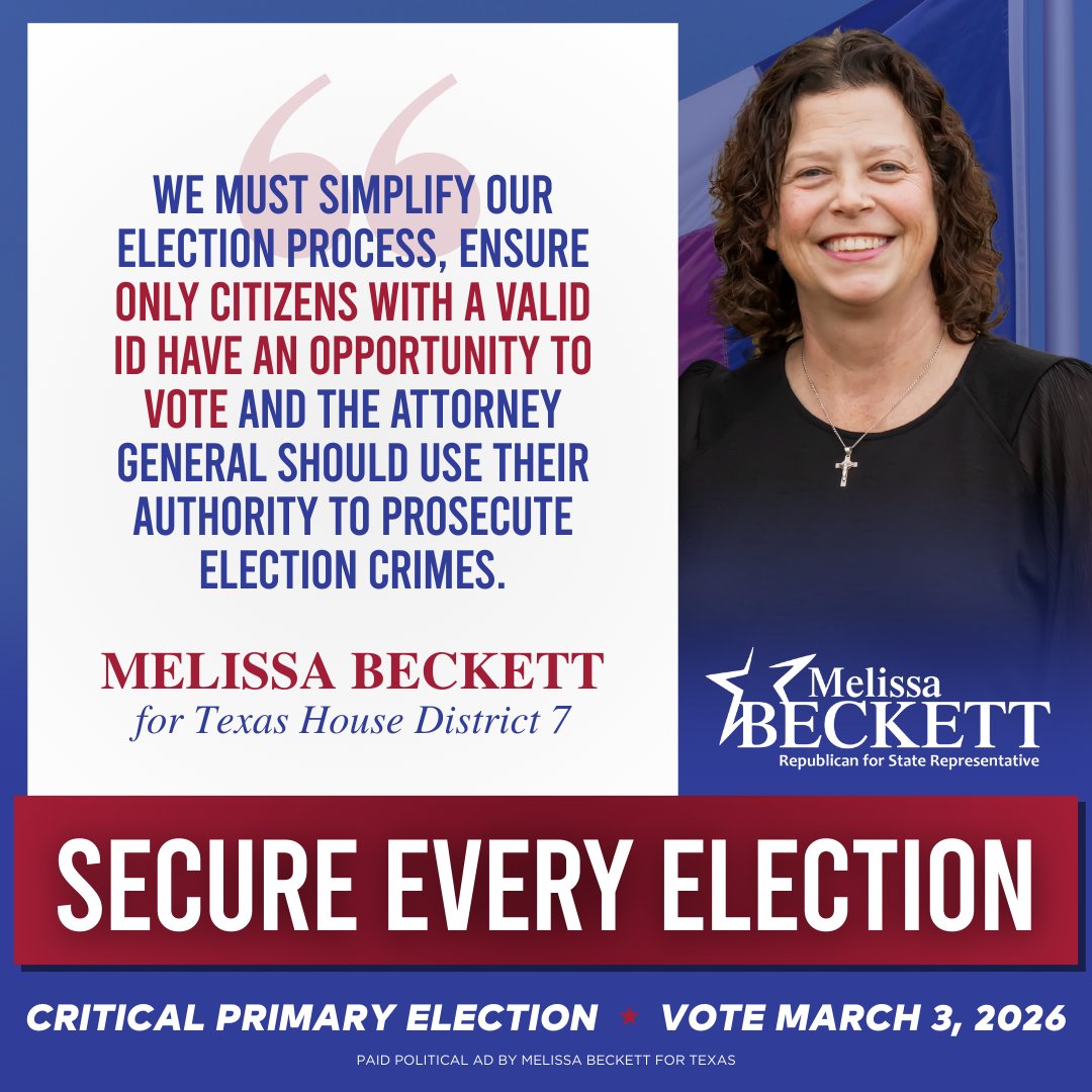 Melissa Beckett for Texas tweet media