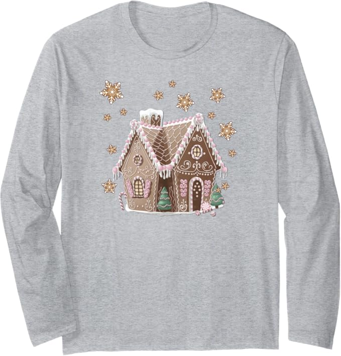 TammyDevoll's tweet photo. Amazon Prime: https://t.co/WaP4EgfpiD Gingerbread House #gingerbread #gingerbreadhousemaking #Christmas #Christmas2025  Pastel Christmas Long Sleeve T-Shirt https://t.co/ZDWen4aThp #Amazon via @Amazon https://t.co/X3hxmAik96