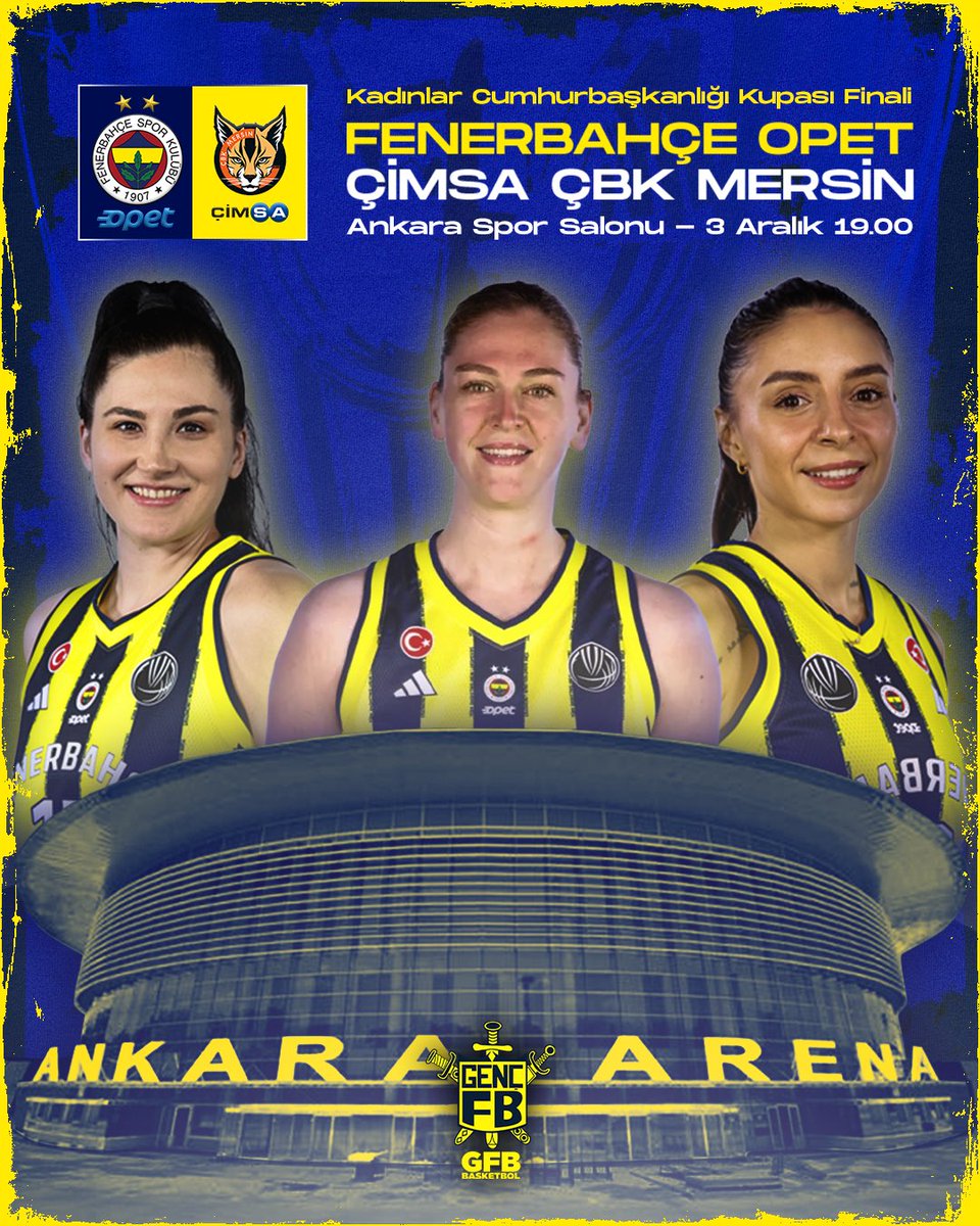🏀 GAME DAY!

🏆 Kadınlar Cumhurbaşkanlığı Kupası Finali
🆚 Çimsa ÇBK Mersin
🕗 19.00
📍 Ankara Spor Salonu