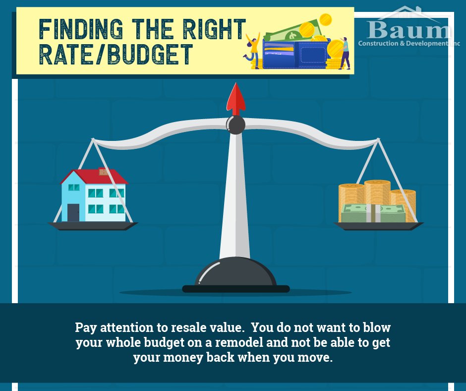 BaumConstruct's tweet image. Finding The Right Budget - Think &quot;Resale Value&quot;. Check-out sbee.link/9hunf8rkbm Tag someone who&apos;s thinking of remodeling. #generalcontractor #homeremodeling #homerenovation #longbeachca