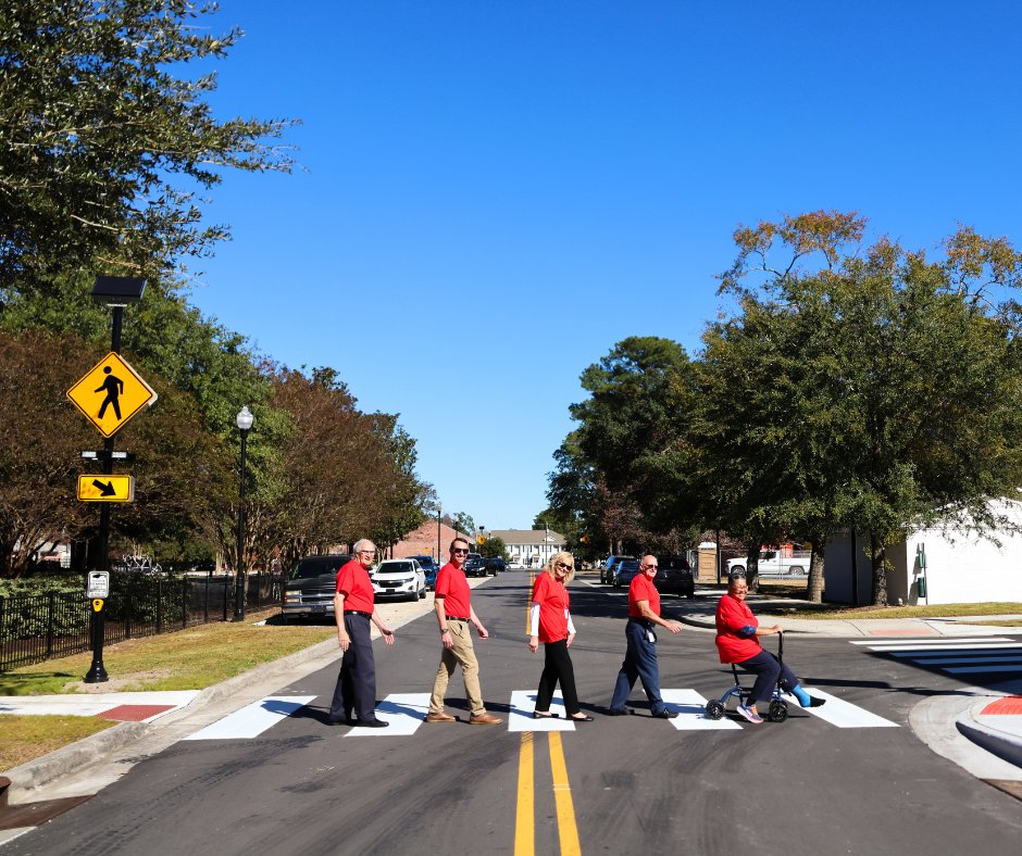 Townofleland's tweet photo. We’ve upgraded two key crosswalks to make getting around Town safer and easier. With support from a $15,000 AARP Community Challenge Demonstration Grant and Toyota Motor North America people can get around more safely. 

See the improvements 👉https://t.co/qxQfNyu30E #LelandNC https://t.co/DqjBUFZIKg