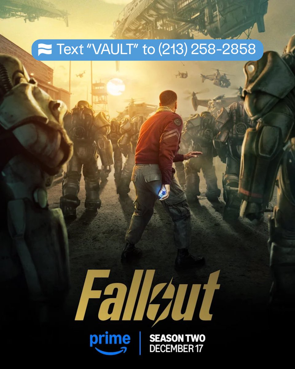 Community's tweet image. Vault-ready connection thanks to Community – powering the official number for Fallout on Prime Video. Season 2 hits Dec 17. 🎬🔥 

#Fallout #PrimeVideo #CommunityDotCom