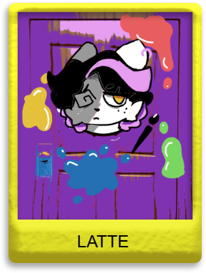 M0chaMon's tweet photo. #TADCfriend Latte :D She does all sorts of art, and her name is in reference to Latte foam art (another coffee name I thought it'd be funny). She can't help but grafitti wherever she can, kinda like leaving her own mark. https://t.co/aayB0iI6PA