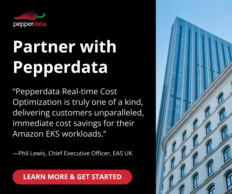 Pepperdata Resource Optimization is "truly one of a kind, delivering customers unparalleled, immediate cost savings for their Amazon EKS workloads." Partner with us to bring value to your customers! hubs.la/Q03TDB2T0

<a href="/AWS_Partners/">AWS Partner Network</a> #Partners #AmazonEKS #Kubernetes #K8s