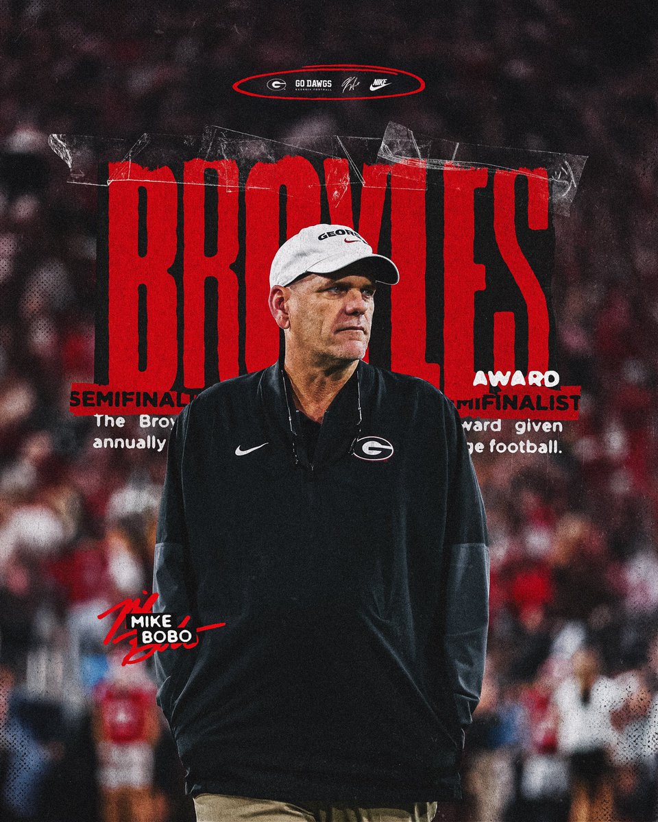 GeorgiaFootball's tweet photo. Coach Mike Bobo has been named one of 15 semifinalists for the Broyles Award!
Vote to make him a finalist below ⬇️
🔗: https://t.co/ZjGmZOlGTE https://t.co/tVivcWuZdm