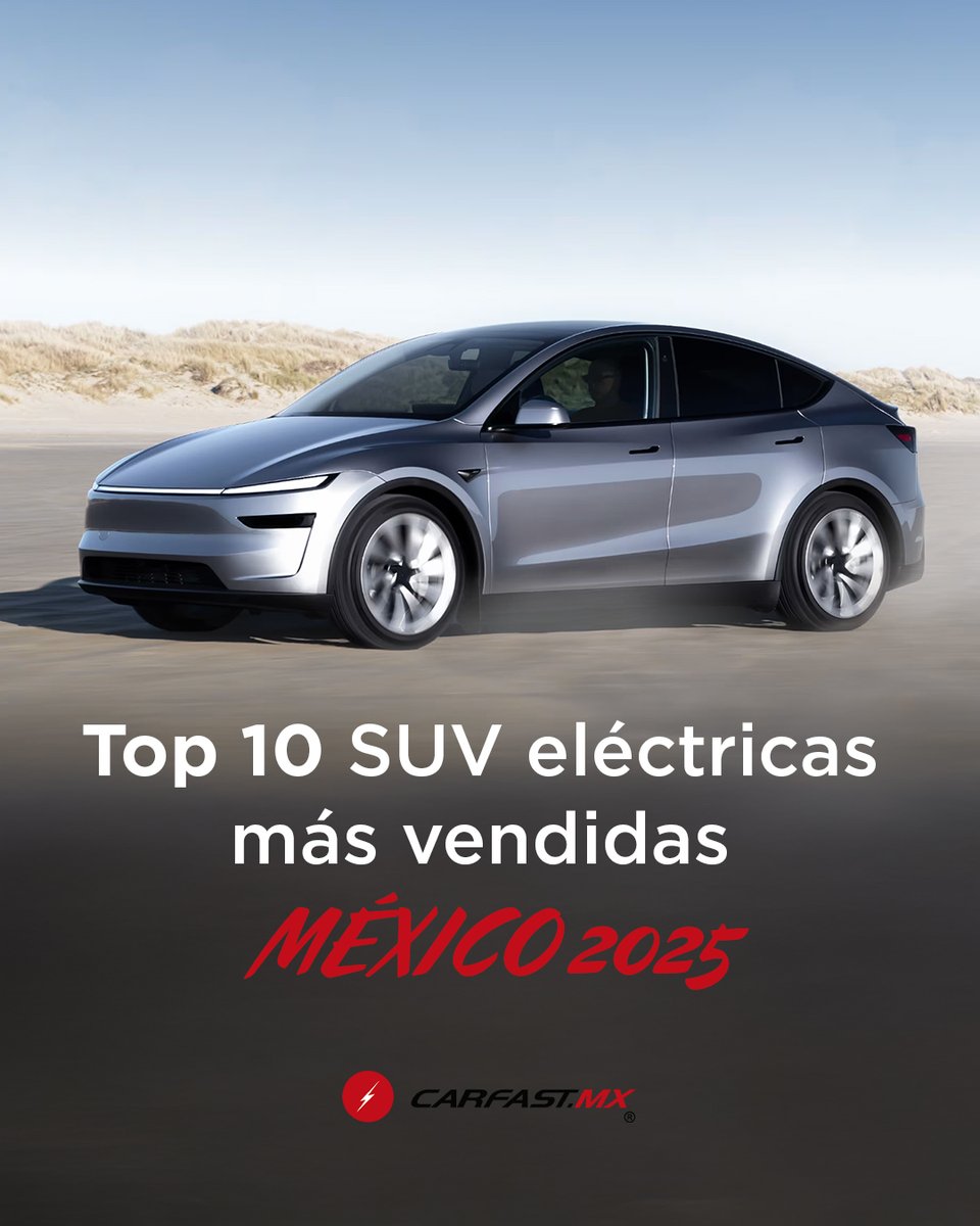CarFastMty's tweet image. ⚡🚙 La movilidad eléctrica avanza en México.
Analizamos las 10 SUV eléctricas más representativas del 2025, con precios, versiones y un panorama claro del mercado actual.

👉 Descubre el ranking completo: carfast.mx/top-10-suv-ele…