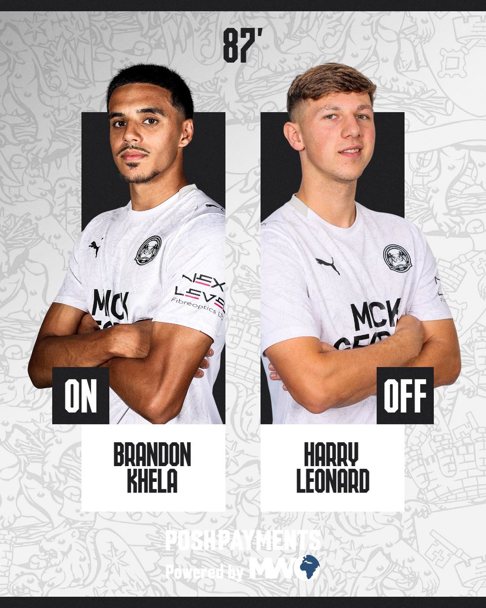 theposh's tweet image. 87&apos; - Posh make a change.

Substitutions brought to you by @ModernWorldBus1

🔴 1-0 🎩 | #pufc