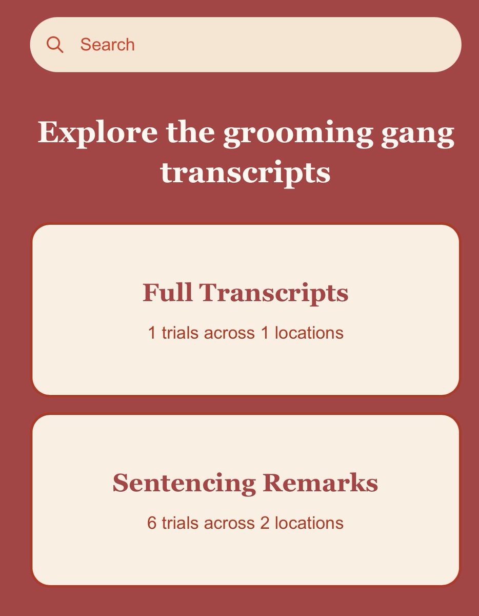 OPENJ_UK's tweet image. Today, we’re releasing the first tranche of the redacted grooming gang sentencing remarks  - 5 of them, from Rotherham - dating back to 2016. 

Available to read now at transcripts.openjusticeuk.org