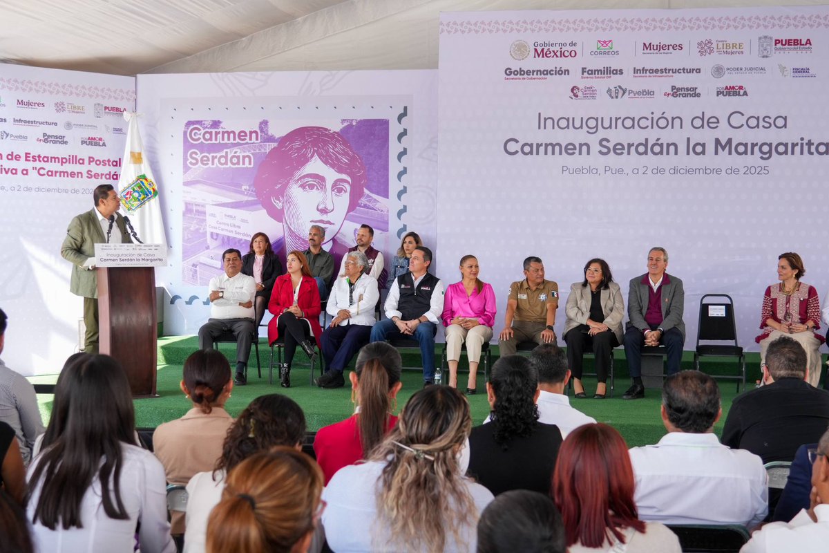 Acompañé al Gobernador <a href="/armentapuebla_/">Alejandro Armenta</a> a la inauguración de la Casa Carmen Serdán en la U.H. La Margarita de #Puebla Capital, un espacio que honra el legado de una mujer poblana que luchó por la justicia, la libertad y los derechos de todas y todos.

La Casa Carmen Serdán es más