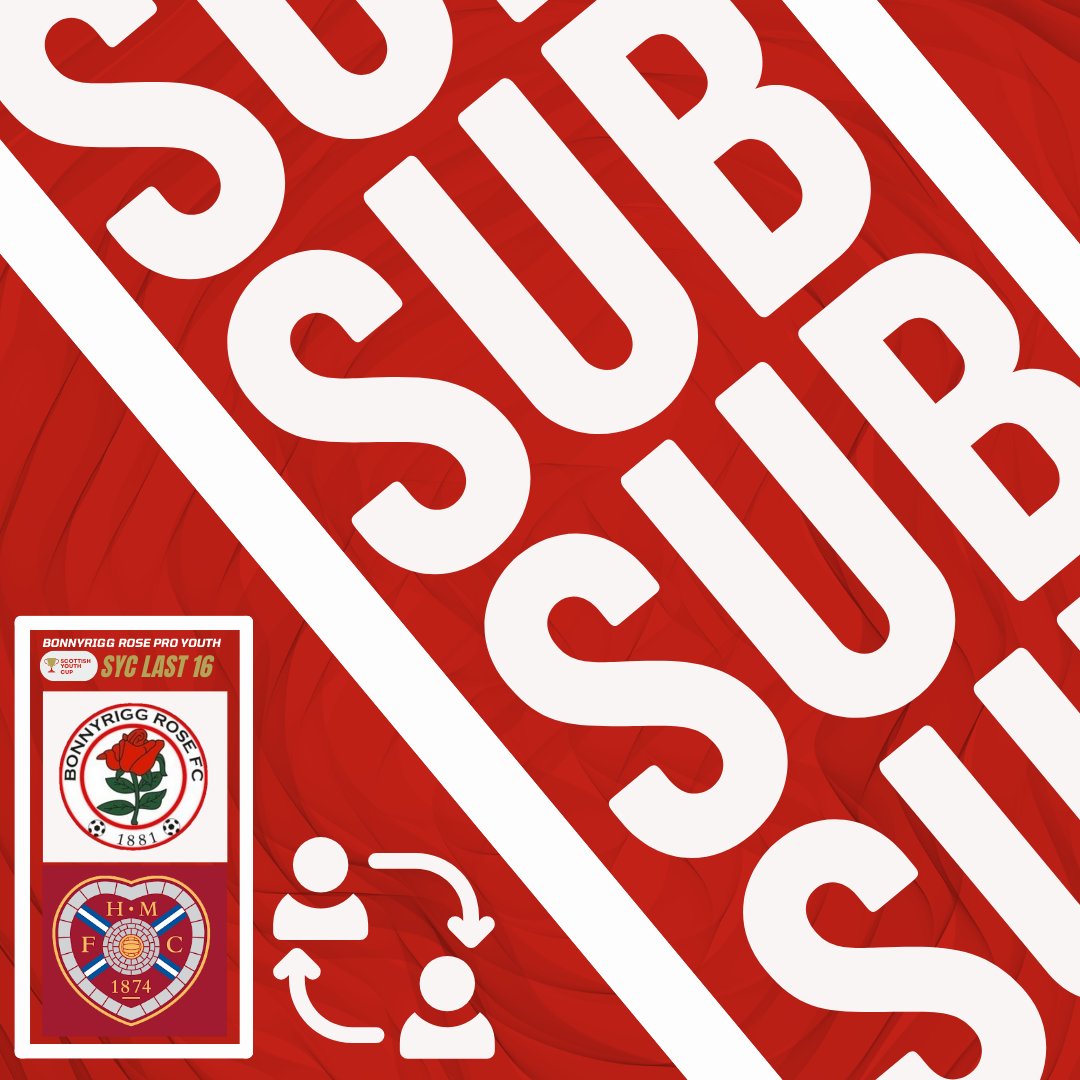 𝑺𝒖𝒃𝒔𝒕𝒊𝒕𝒖𝒕𝒊𝒐𝒏 🔄

⏬️ Oscar Fawl

⏫️ Connor Curran

🌹 0-2 ❤️ // 72' // Scottish Cup