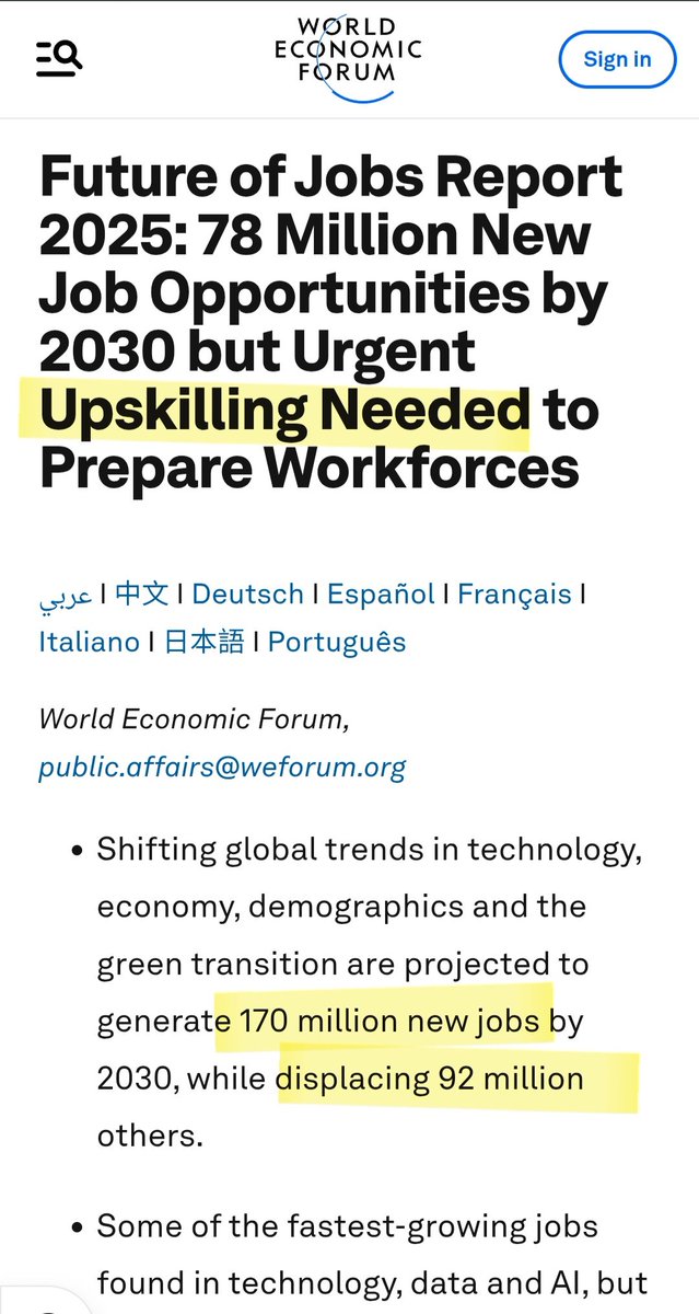 MatjazStajner's tweet image. 🔸️#McKinsey teden nazaj oceni, da AI lahko ŽE zamenja 57% vseh delovnih ur,
🔸️Na #WEF opozarjajo na nujnost dodatnih znanj (zaradi pospešene avtomatizacije manj zahtevnih del)...

...Golob pa še naprej uvaža Tuje delavce brez osnovne šole in tako dodatno manjša rast BDPja. 👎