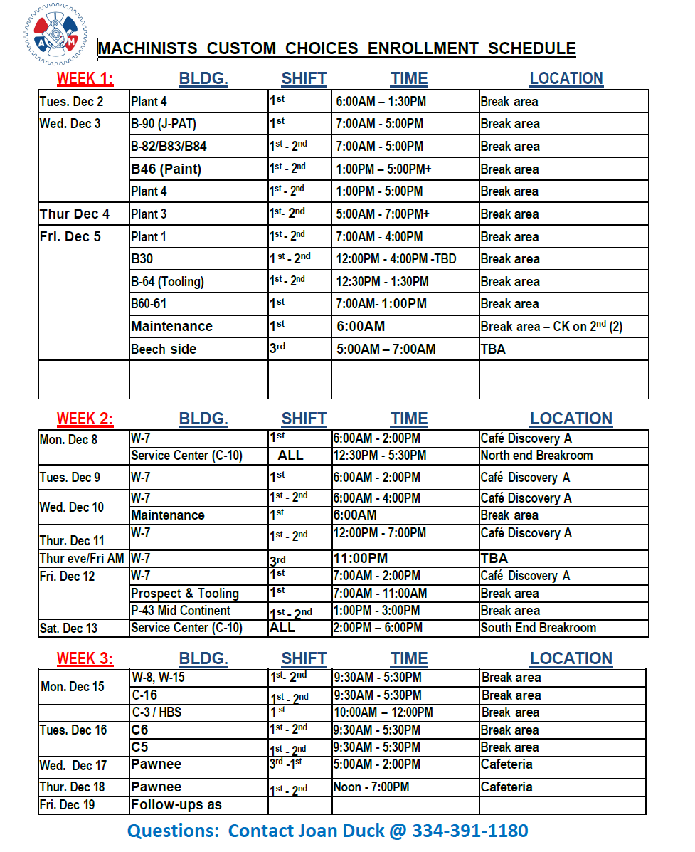 EBS-Machinists Custom Choices supplemental insurance will be on-site at various Textron Aviation locations over the next 3 weeks for open enrollment. To review the benefit plans, go to: ll774.org/machinists-cus…