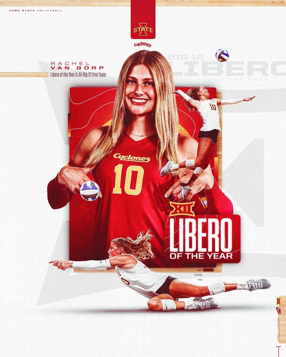 Unanimous. 

RVG, unanimous choice for Big 12 Libero of the Year and All-Big 12 First Team.
