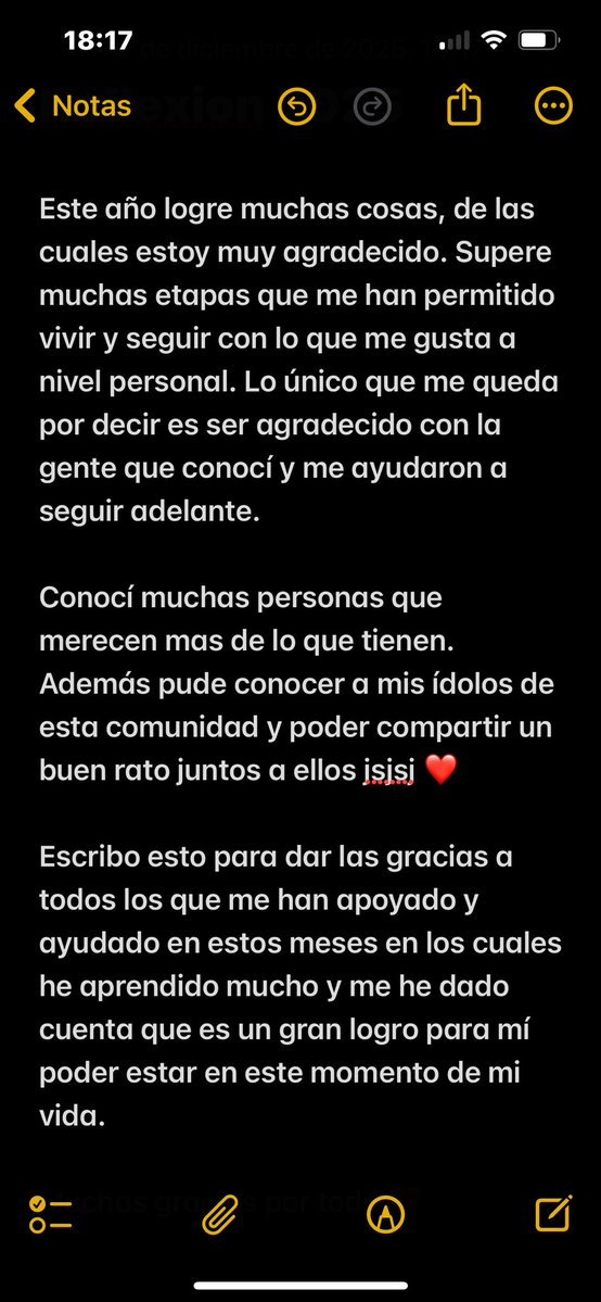 Muchas gracias a todos❤️
Espero este 2026 conseguir todas mis metas y lograr lo que he anhelado por mucho tiempo.