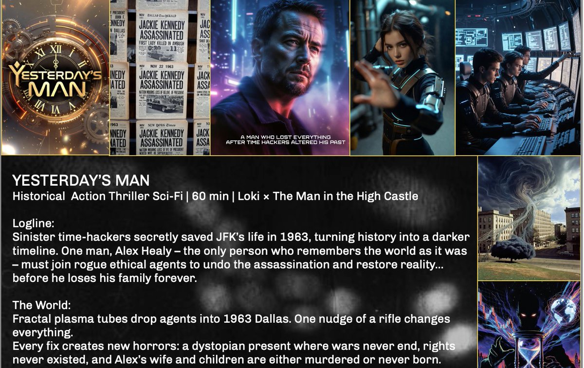 Wow, just got a read-request for my 1hr TV Pilot - Yesterday's Man - that's three in a row for that agency!