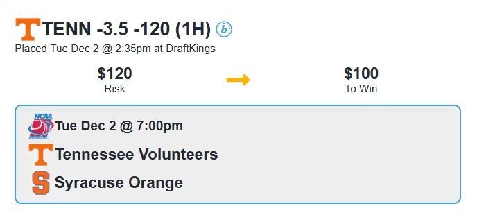 SharpHalftmeCBB's tweet image. 🏀 CBB

1H Tennessee -3.5

HIT ❤️ IF TAILING