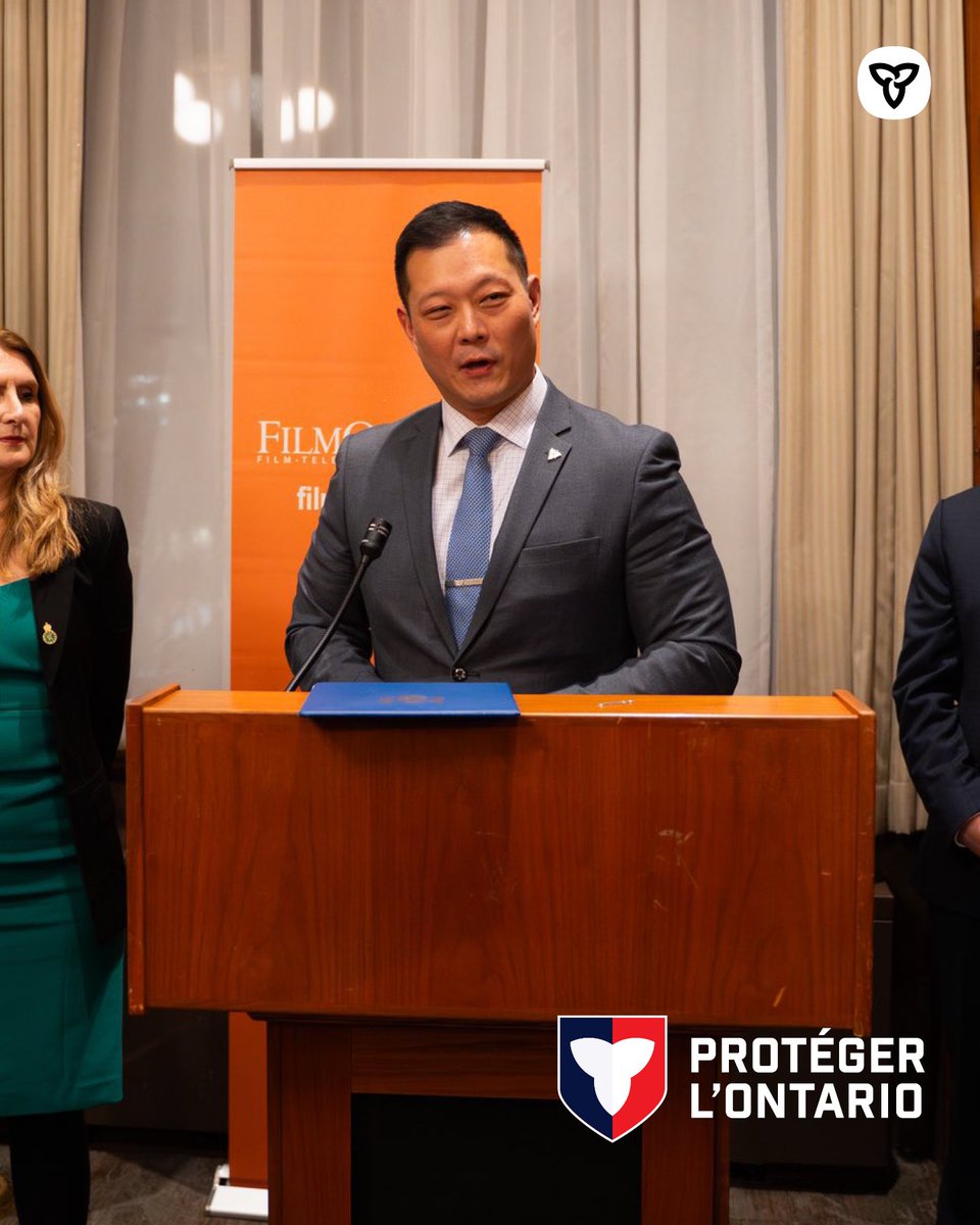 Le ministre Cho s’est joint aux dirigeants lors de la réception organisée par <a href="/Film_Ontario/">FilmOntario</a> pour célébrer la vigueur des industries audiovisuelles de l’Ontario, qui représentent 2,6 G$.
