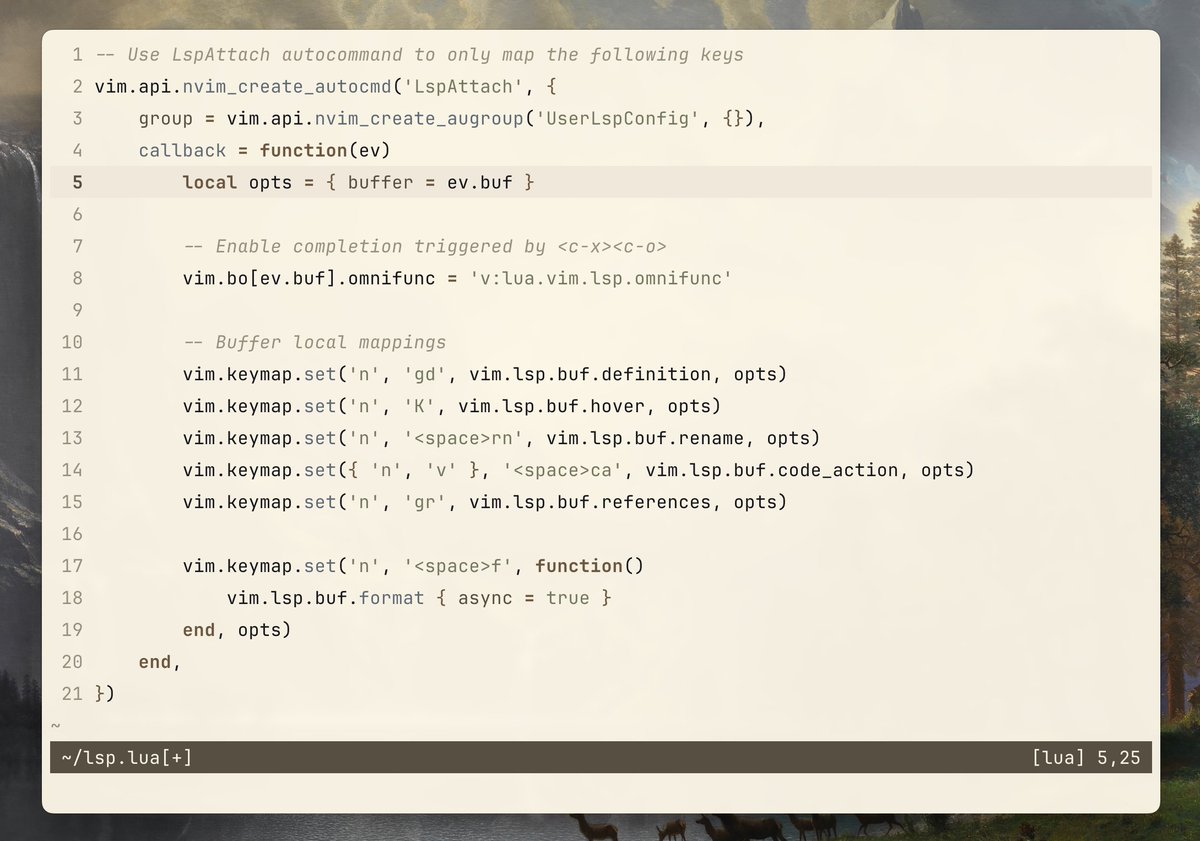 Noticed that @neovim deprecated quite a lot of LSP-related APIs, so I rewrote my config to use the latest patterns.

Grab it here: github.com/gko/vimio/blob…

neovim lsp doc:
neovim.io/doc/user/lsp.h…