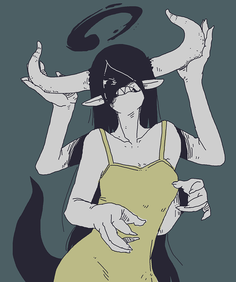 「あさらくがき」|大鳥のイラスト