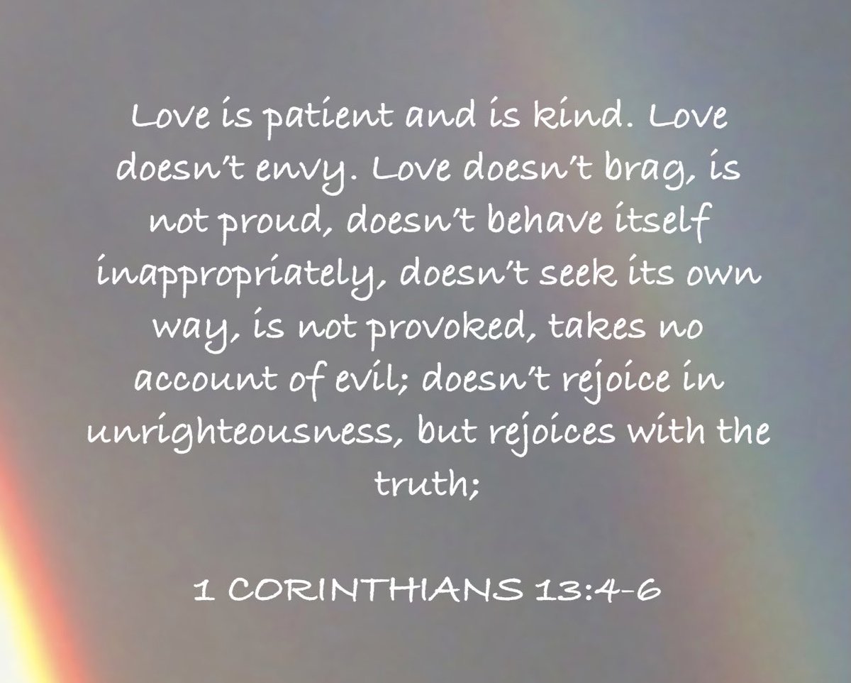 eepdllc's tweet image. When we see scripture describe all that love is, we realize love is also hard. It takes intention. We have to want to love as God wants us to, and be willing to work to do it. Pray to God to send his spirit to guide and give strength.